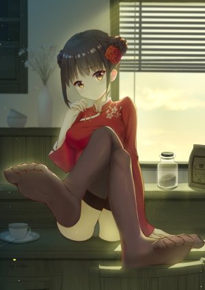 四季夏目,惑星咖啡与死神之蝶,汉服,erect_nipples,胖次,掀裙,黑丝