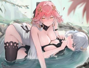 night_known,长离,今汐,鸣潮,汉服,garter,No-Bra,nopan,tattoo,丝袜,百合