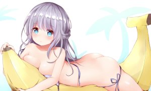 akiori_koromo,原创,水着,脸红,露胸,长发,nude,泳装,脱衣,aliasing,waifu2x
