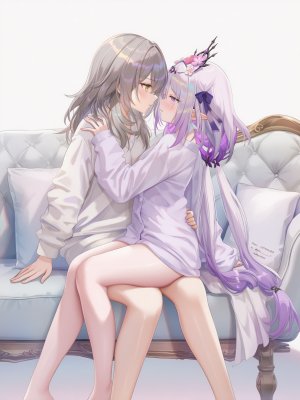 poi氵,崩坏：星穹铁道,崩坏星穹铁道,赤脚,崩壊:スターレイル,女孩子,遐蝶,少女,魅惑的大腿,百合,星（星穹铁道）