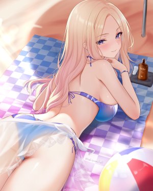 akiei,十王星南,学园偶像大师,偶像大师,水着,看穿,泳装