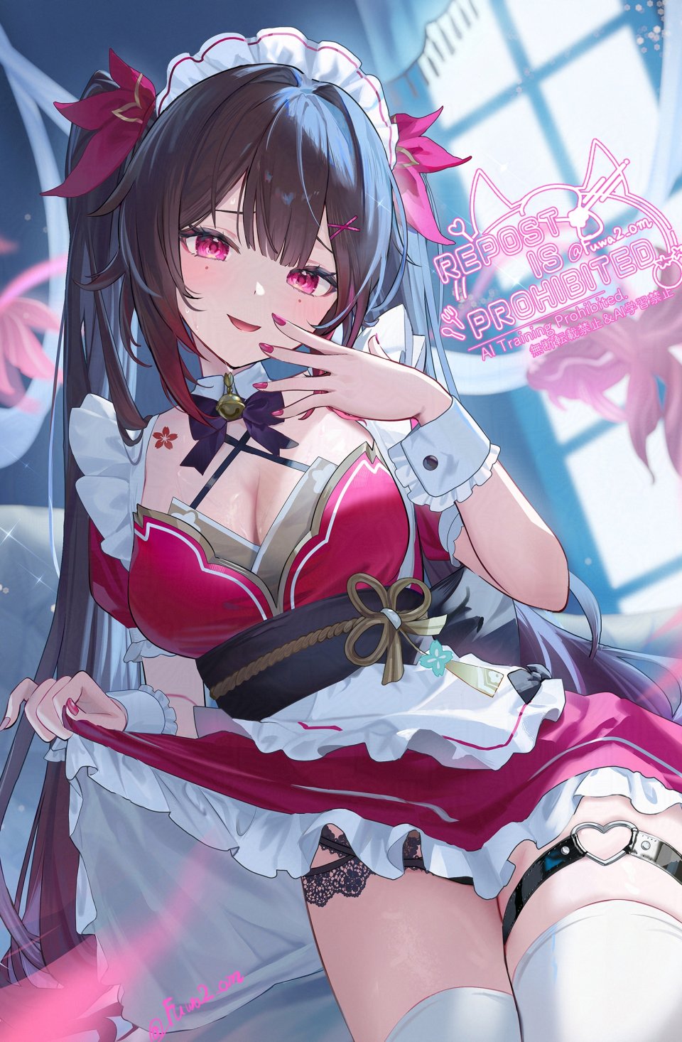 オムレットマト,花火,崩坏：星穹铁道,garter,女仆,胖次,掀裙,tattoo,丝袜