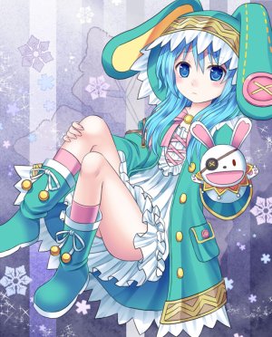 四糸乃,よしのん,DATE·A·LIVE,tsukino_neru,兽耳,碧眼,青发,兔耳,长发,single