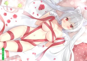 tagme,Melonbooks,兽耳,脸红,猫娘,手套,露脐,nude,缎带,rose,双马尾,scan