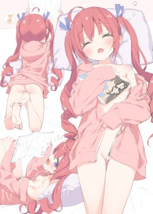 peko,葉月ワトラ,areola,bottomless,breasts,萝莉,No-Bra,开衫