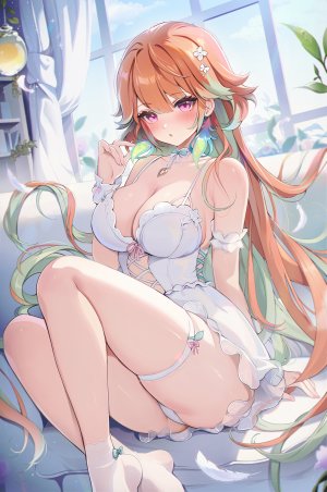 koahri,小鳥遊キアラ,Hololive,hololive_english,连衣裙,garter,No-Bra,胖次,看穿,掀裙