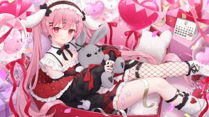 茶乃ひより,amatsuka_eru,独立虚拟YouTuber,兽耳,创可贴,兔耳,garter,女仆