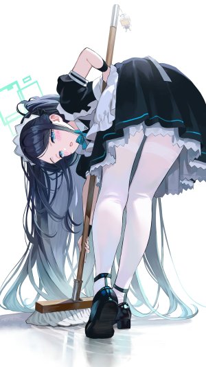 yumeno_yume,天童有鈴,蔚蓝档案,光晕,女仆,裤袜