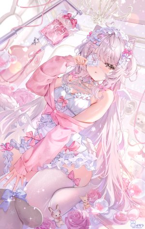 いさり,独立虚拟YouTuber,兽耳,创可贴,连衣裙,猫耳,长筒袜,针织衫,丝袜,翅膀