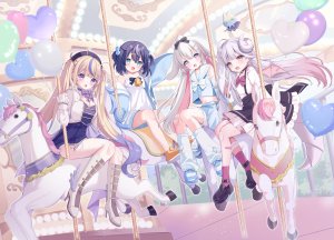 もえこ,melt_pillow,兽耳,绷带,创可贴,灯笼裤,兔耳,尖耳,制服,掀裙,tattoo,翅膀