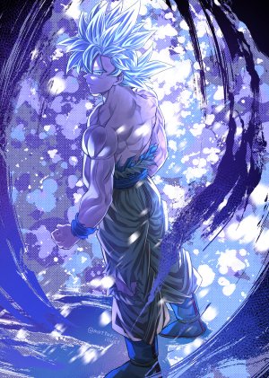 マッタリ,孙悟空,龙珠,dragon_ball_super,视线正对,回头看,银发,single,爆衣