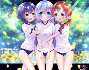 香風智乃,请问您今天要来点兔子吗?,体操服,萝莉