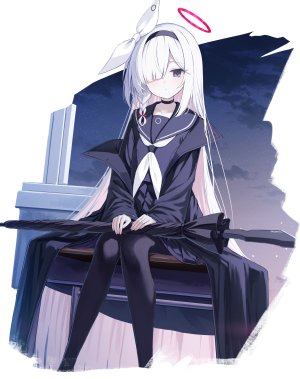 takashima_shoa,阿洛娜,普拉娜,蔚蓝档案,光晕,裤袜,制服,掀裙,雨伞