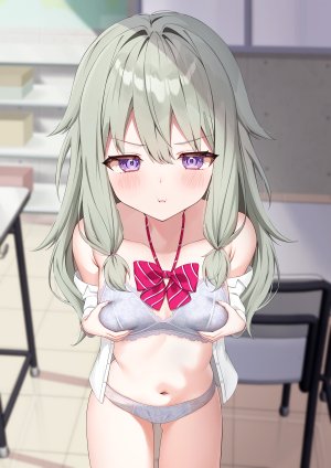 charl2837,草薙寧々,世界计划,bra,萝莉,胖次,制服