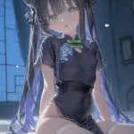 CunnyFunky,春原シュン,蔚蓝档案,萝莉,双马尾,旗袍,白丝,無修正